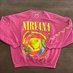Nirvana Pink Graphic Sweatshirt